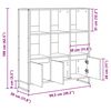 vidaXL B&uuml;cherregal 2 pcs Altholz 99,5 x 30 x 108 cm Holzwerkstoff