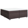 vidaXL Boxspringbett mit Matratze Dunkelbraun 200x200 cm Stoff