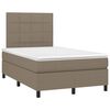 vidaXL Boxspringbett mit Matratze Taupe 120x190 cm Stoff