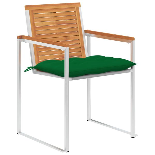 vidaXL Gartenst&uuml;hle 4 Stk. mit Kissen Massivholz Akazie