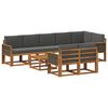 vidaXL Outdoor-Sofagarnitur 9 pcs Natur und Anthrazit Polyester
