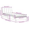 vidaXL Bett mit Matratze "Hanko" Dunkelbraun 90x190 cm Stoff