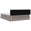 vidaXL Aufbewahrungsbett mit Matratze Taupe 180 x 200 cm Kunstleder