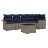 vidaXL Gartensofa-set 6 stk. Grau Poly-Rattan