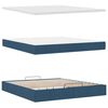 vidaXL Ottoman-Bett mit Matratze & LEDs Blau 160x200 cm Stoff