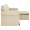 vidaXL Sofa 160cm Creme Metall