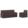 vidaXL Sofa-Set 2 pcs Dunkelbraun Stoff
