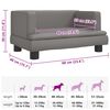 vidaXL Hundebett Grau 60x40x30 cm Kunstleder