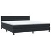 vidaXL Boxspringbett mit Matratze Schwarz 200x220 cm Samt