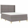 vidaXL Boxspringbett mit Matratze Taupe 140 x 200 cm Stoff
