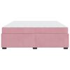 vidaXL Bettrahmen mit Matratze Rosa 200 x 200 cm Stoff