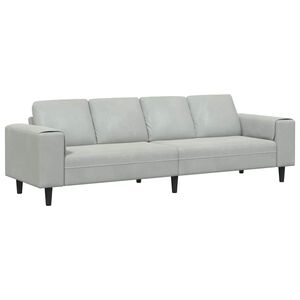 vidaXL Wohnzimmer Couch Hellgrau 250 x 77 x 76 cm