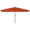 vidaXL Garten-Sonnenschirm Terrakotta 395 x 395 x 245 cm Polyester