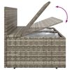 vidaXL 7-tlg. Garten-Lounge-Set mit Kissen Grau Poly Rattan