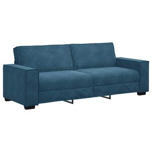 vidaXL 3-Sitzer-Sofa Blau 220x78x84 cm Samt