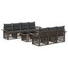 vidaXL Gartensofa-set 8 stk. Grau und Dunkelgrau Poly-Rattan