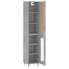 vidaXL Highboard Betongrau 34,5x34x180 cm Holzwerkstoff