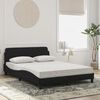 vidaXL Bett mit Matratze "Dover" Schwarz 120x200 cm Samt