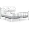 vidaXL Bettgestell Grau Metall 200x200 cm