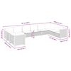 vidaXL 10-tlg. Garten-Sofagarnitur mit Kissen Schwarz Poly Rattan