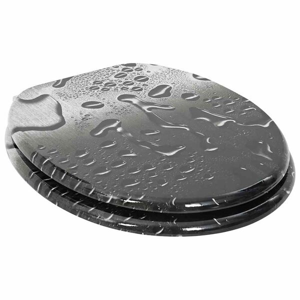 vidaXL Soft-Close Toilettensitz Grau 44 x 38 cm MDF-Platte