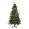 vidaXL K&uuml;nstlicher klappbarer Weihnachtsbaum Gr&uuml;n 120 cm PE und PVC