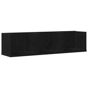 vidaXL Wandregal Schwarz Eichen-Optik 75 x 18 x 18 cm Holzwerkstoff