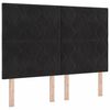 vidaXL Kopfteil Schwarz 160 cm Samt