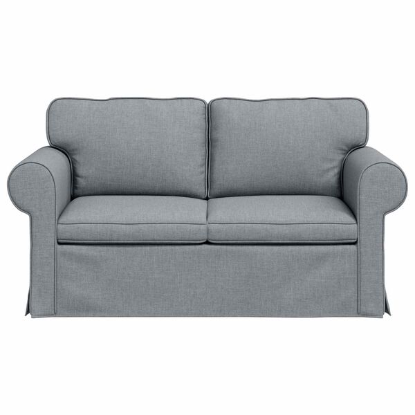 vidaXL Sofa 120cm Hellgrau Metall