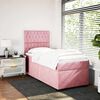 vidaXL Boxspringbett mit Matratze Rosa 80x200 cm Samt