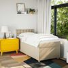 vidaXL Boxspringbett mit Matratze Creme 80x200 cm Stoff