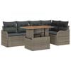 vidaXL Gartensofa-set 6 stk. 5-Sitzanzahl Grau Poly-Rattan