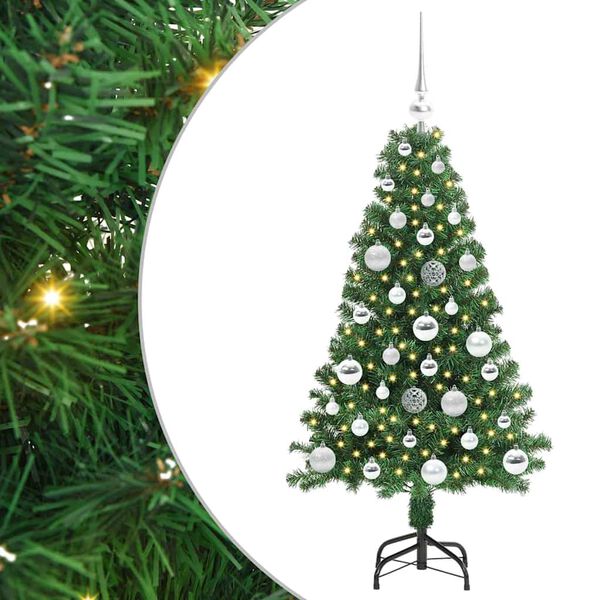 vidaXL K&uuml;nstlicher Weihnachtsbaum mit 150 LEDs mit St&auml;nder Gr&uuml;n 120 cm