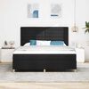 vidaXL Boxspringbett mit Matratze Schwarz 180 x 200 cm Stoff