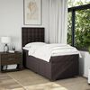 vidaXL Boxspringbett mit Matratze Dunkelbraun 90x190 cm Stoff