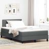 vidaXL Boxspringbett mit Matratze Dunkelgrau 120 x 200 cm Stoff