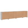 vidaXL Sideboard mit LED-Leuchten Betongrau 283x37x67 cm