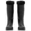 vidaXL Gummistiefel mit Herausnehmbarem Innenfutter Schwarz Gr. 43 PVC