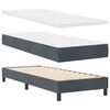 vidaXL Boxspringbett mit Matratze Dunkelgrau 80 x 200 cm Samt
