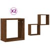 vidaXL W&uuml;rfelregale 2 Stk. Braune 30x15x30 cm