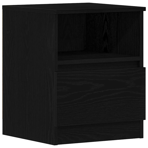 vidaXL Nachttisch 2 pcs Schwarz Eichen-Optik 40 x 40 x 50 cm