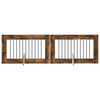 vidaXL Hundetor mit St&auml;ndern 2 pcs Ger&auml;ucherte Eiche 100 x 60 cm