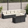 vidaXL Gartensofa-set 8 pcs Schwarz Poly-Rattan