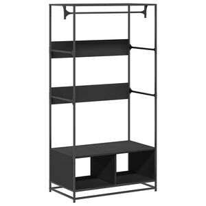 vidaXL Kleiderst&auml;nder Schwarz 90x50x180 cm Holzwerkstoff