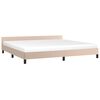 vidaXL Bettgestell mit Kopfteil ohne Matratze Cappuccino 200x200 cm