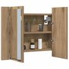 vidaXL LED-Spiegelschrank Artisan-Eiche 60x12x45 cm Holzwerkstoff