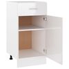 vidaXL Schubunterschrank Lyon Hochglanz-Wei&szlig; 40x46x81,5 cm Holzwerkstoff
