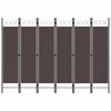 vidaXL 6-tlg. Raumteiler Braun 240 x 180 cm