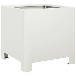 vidaXL Pflanzk&uuml;bel Wei&szlig; 30x30x30 Stahl