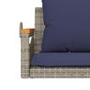 vidaXL H&auml;ngebank mit Kissen Grau 109x62x40 cm Poly Rattan